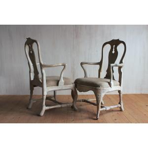 Pair Of Rococo Armchairs