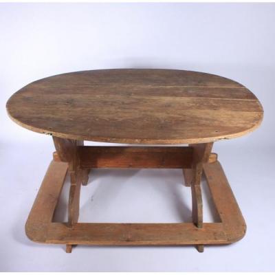 Rare Swedish Bistro Table 19th Century, Original Painting