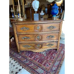 Provençal Commode In Solid Walnut 18th Century Period