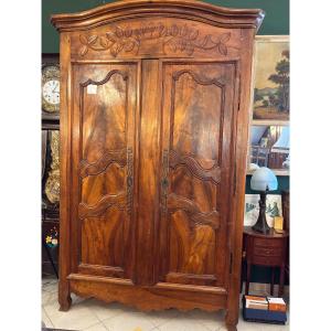 Walnut Cabinet In The Shape Of A Police Cap 