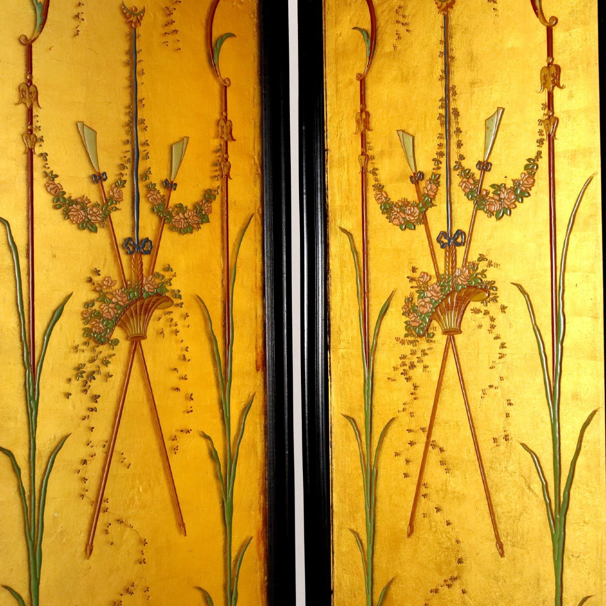 Paravento Liberty Inizio XX Secolo-photo-4