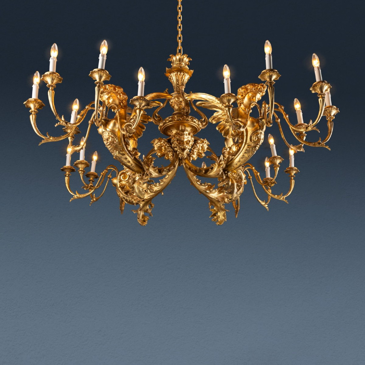 Lampadario, attribuibile alla bottega di Francesco Morini (1822-1899). Firenze, 1860 ca.