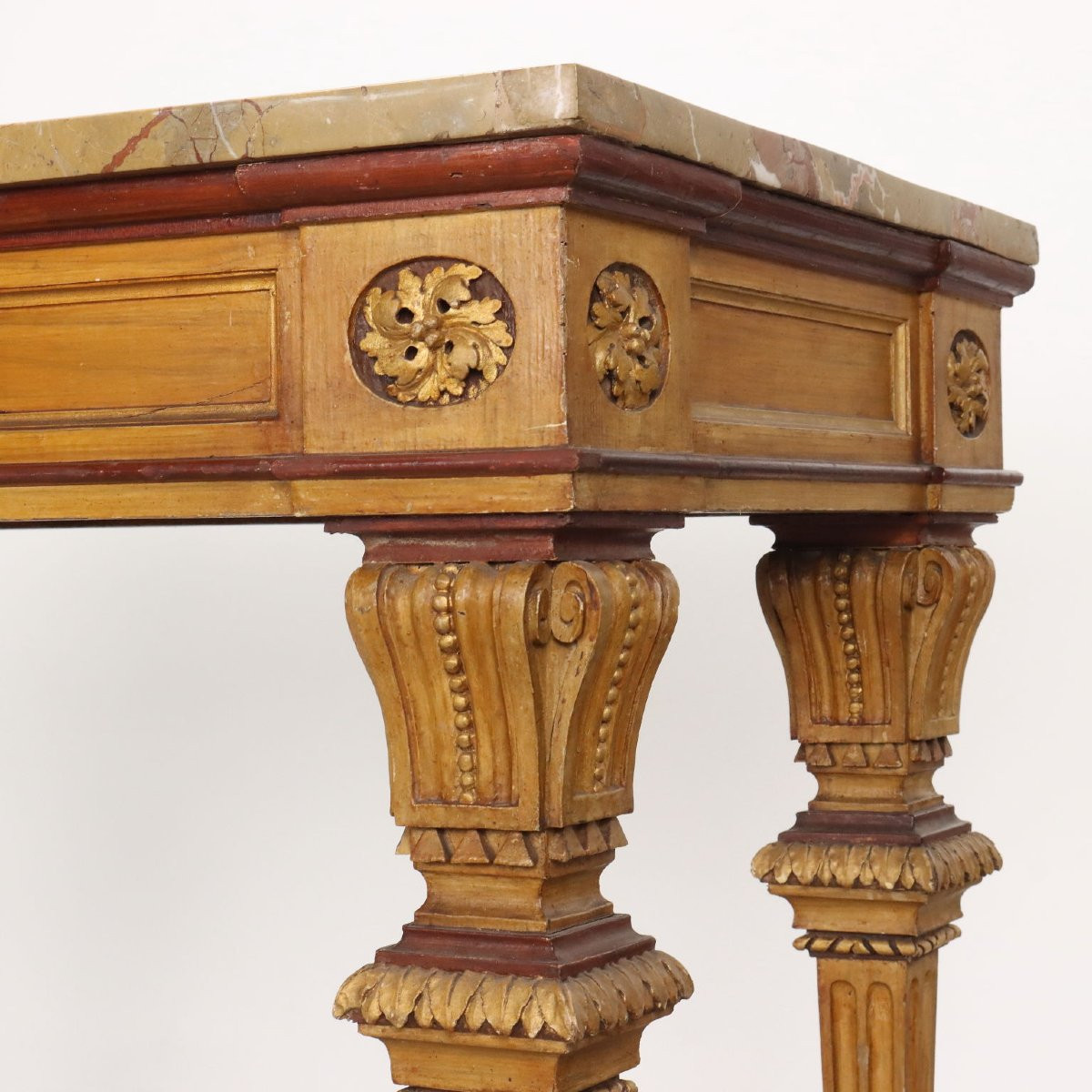Tavolo parietale Neoclassico Milano, fine XIX Secolo-photo-3