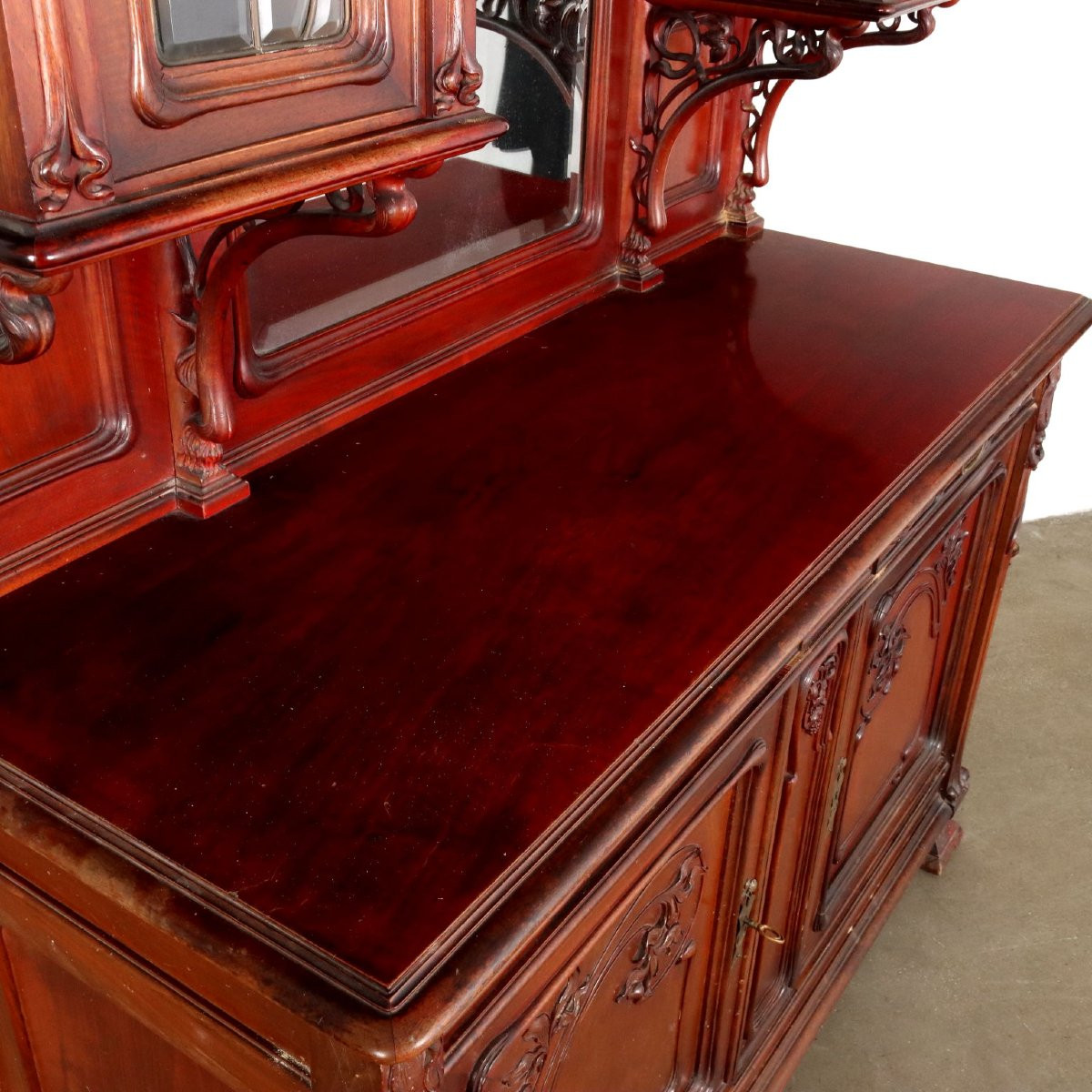 Credenza Liberty in Noce Italia Fine XIX – Inizio XX Secolo-photo-2