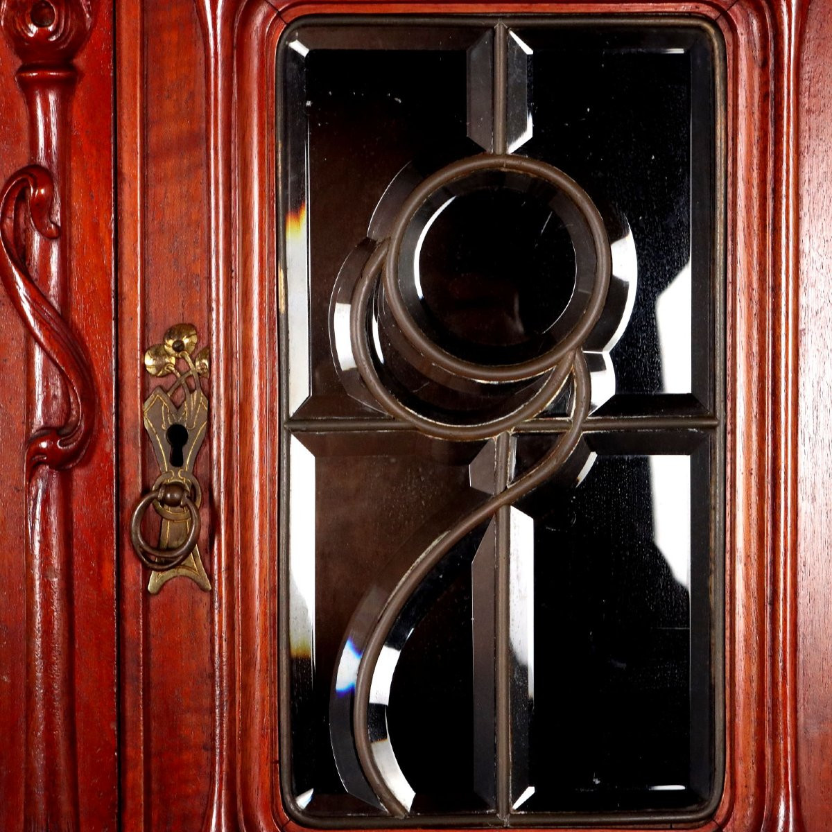 Credenza Liberty in Noce Italia Fine XIX – Inizio XX Secolo-photo-8