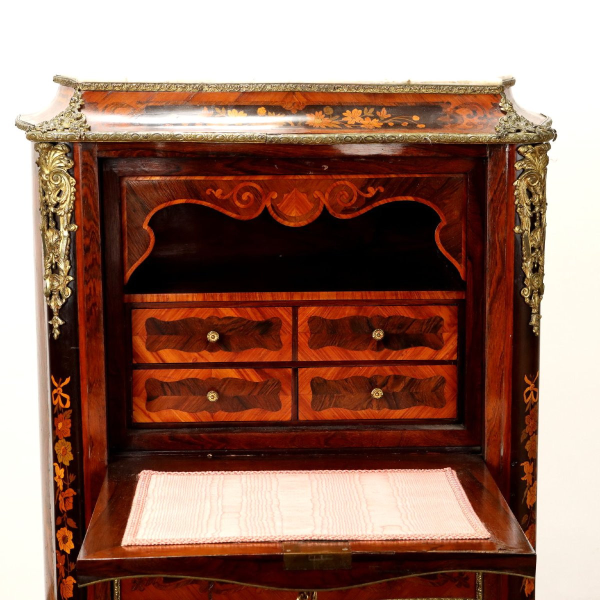 Secretaire Napoleone III Francia Ultimo Quarto XIX Secolo-photo-1