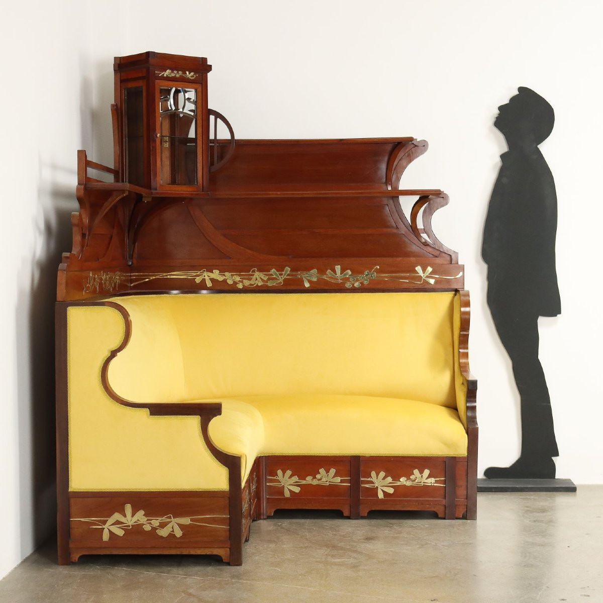 Divano ad Angolo Liberty Italia Fine XIX – Inizio XX Secolo-photo-2