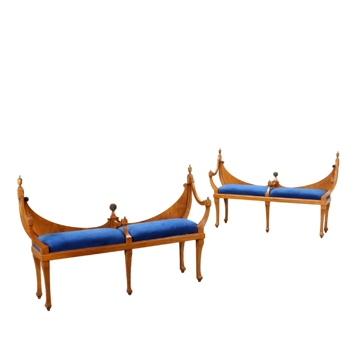 Coppia di Panchette in Stile Biedermeier Austria Prima Metà XX Secolo