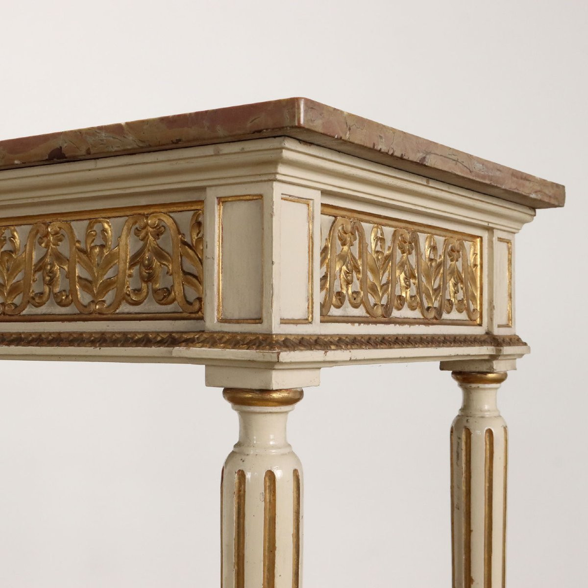 Coppia Consolle in Stile Neoclassico Italia Ultimo Quarto XIX Secolo-photo-1