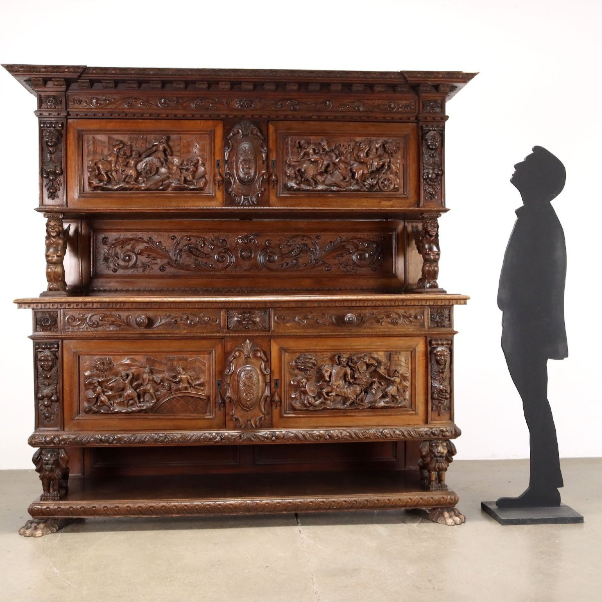 Credenza in Stile Neobarocco Italia Inizio XX Secolo-photo-2