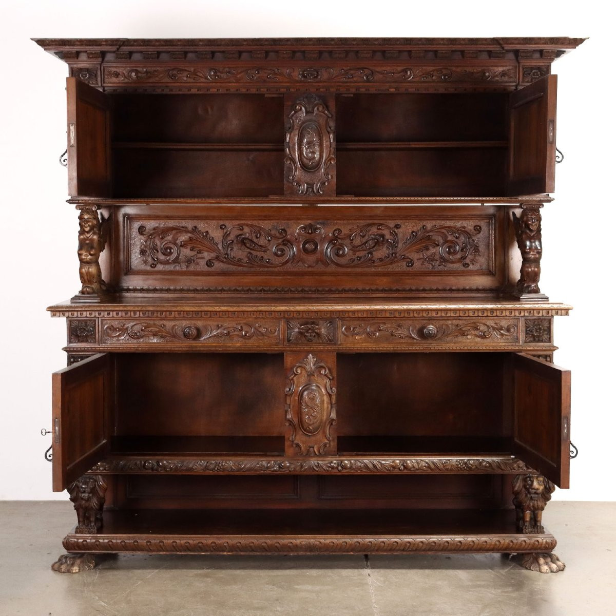 Credenza in Stile Neobarocco Italia Inizio XX Secolo-photo-3