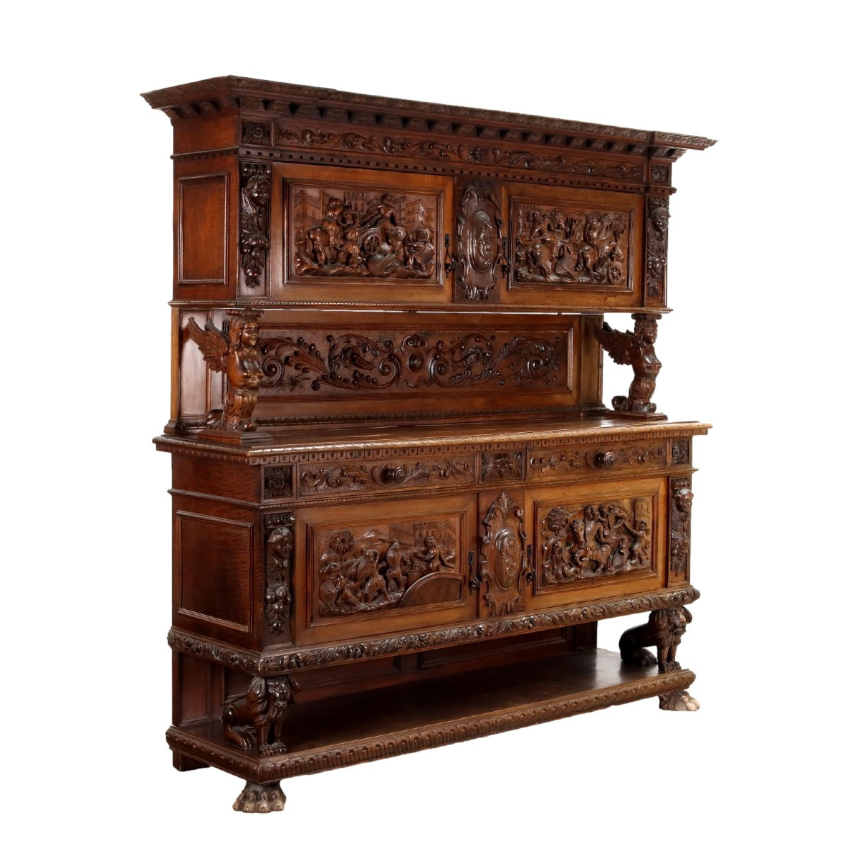Credenza in Stile Neobarocco Italia Inizio XX Secolo