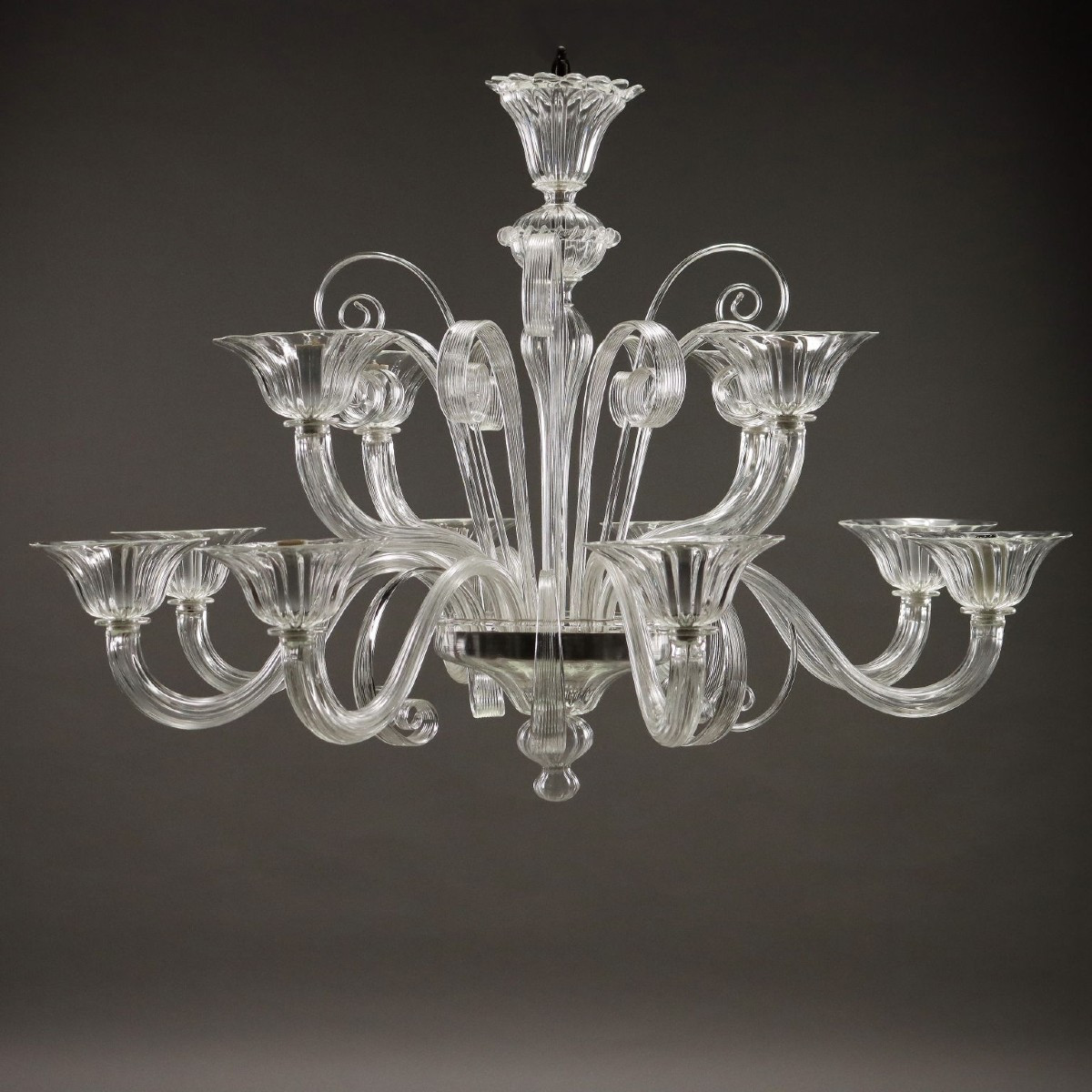 Lampadario Veneziano Murano XX Secolo