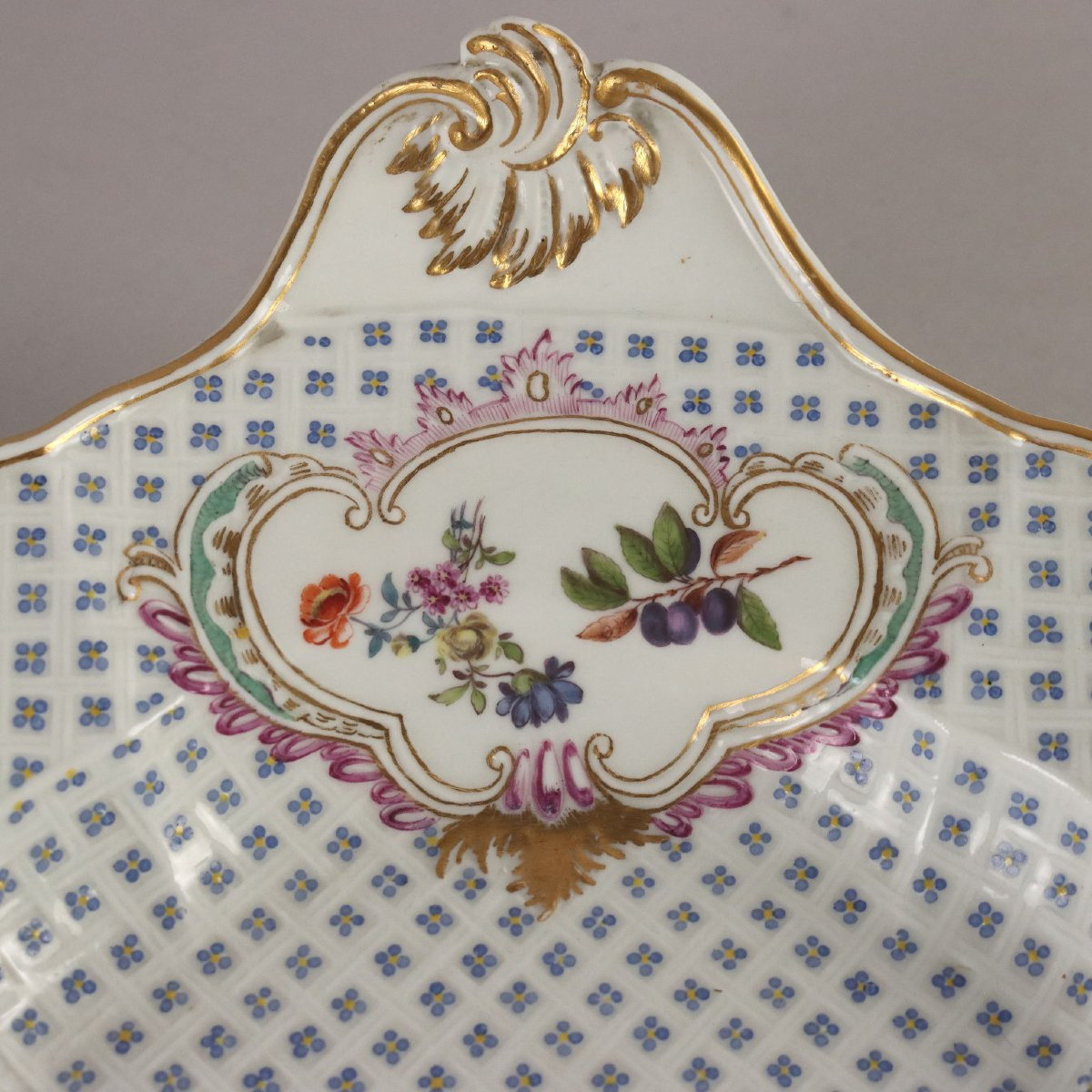 Zuppiera con Piatto in Porcellana di Meissen Germania Seconda Metà '800-photo-3