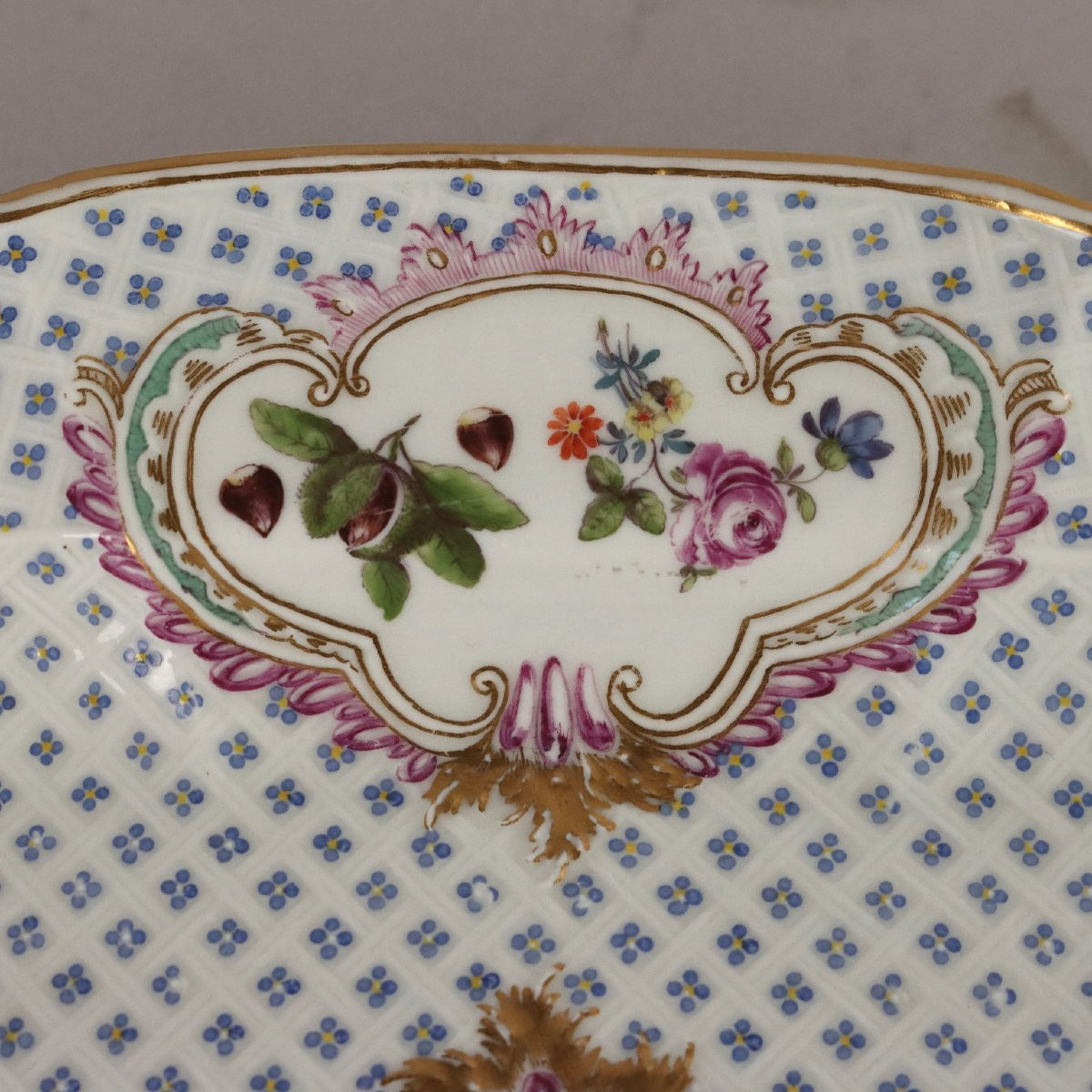 Zuppiera con Piatto in Porcellana di Meissen Germania Seconda Metà '800-photo-5