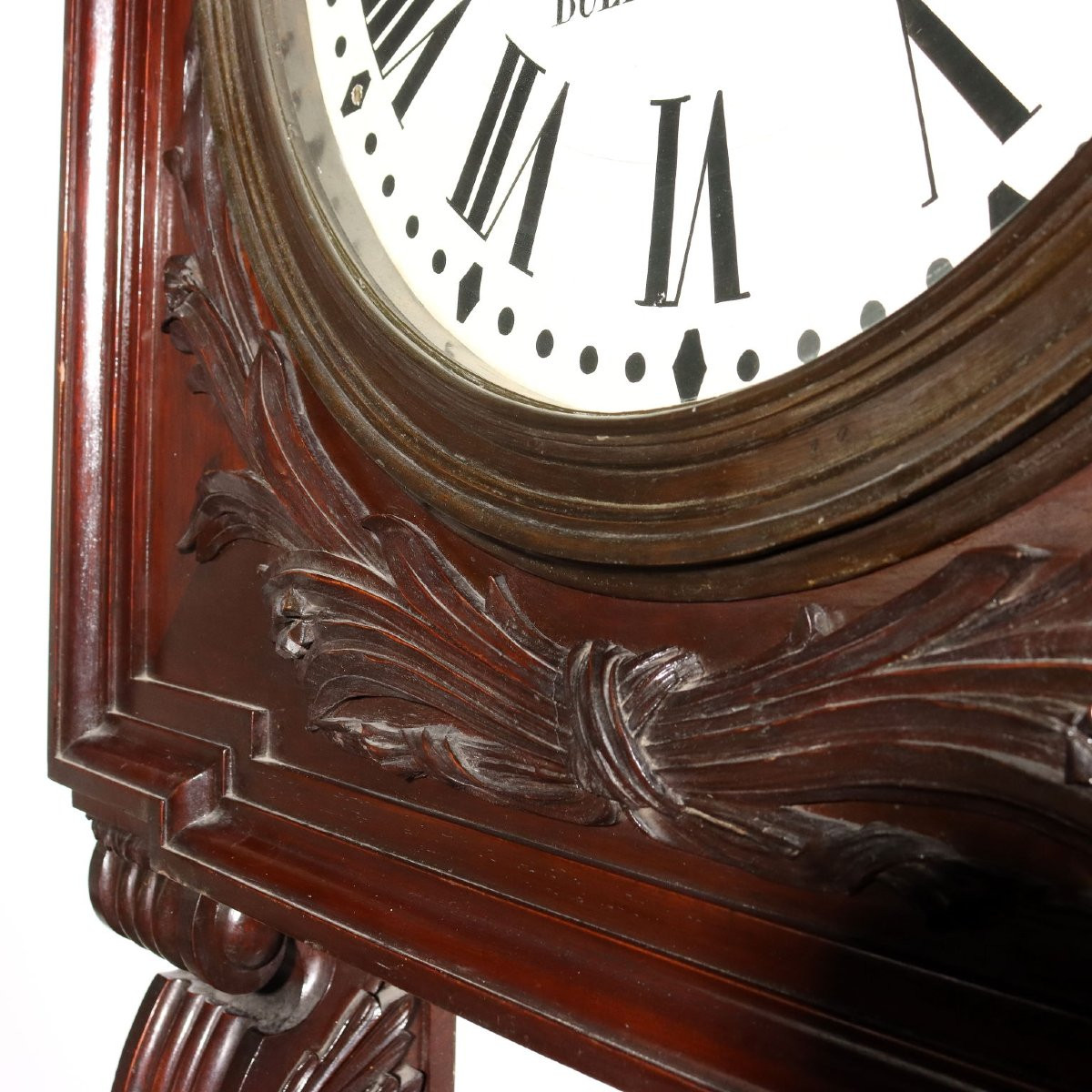 Grande Orologio Industrial in Mogano Argentina Fine XIX Secolo-photo-7