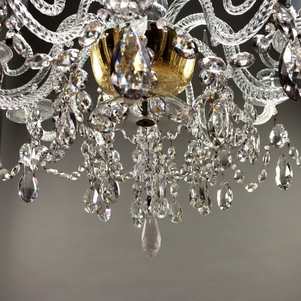 Lampadario Veneziano in vetro soffiato Murano, metà XIX Secolo-photo-5