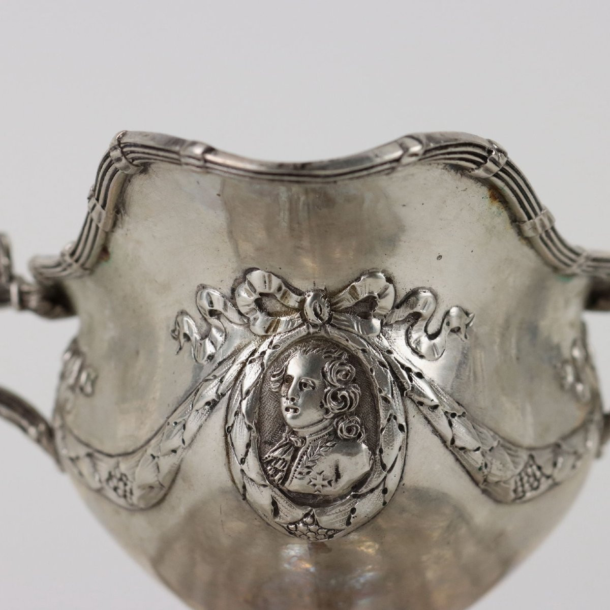 Coppia di Salsiere in Argento Rosenau Simon Hanau Germania Fine '800-photo-1