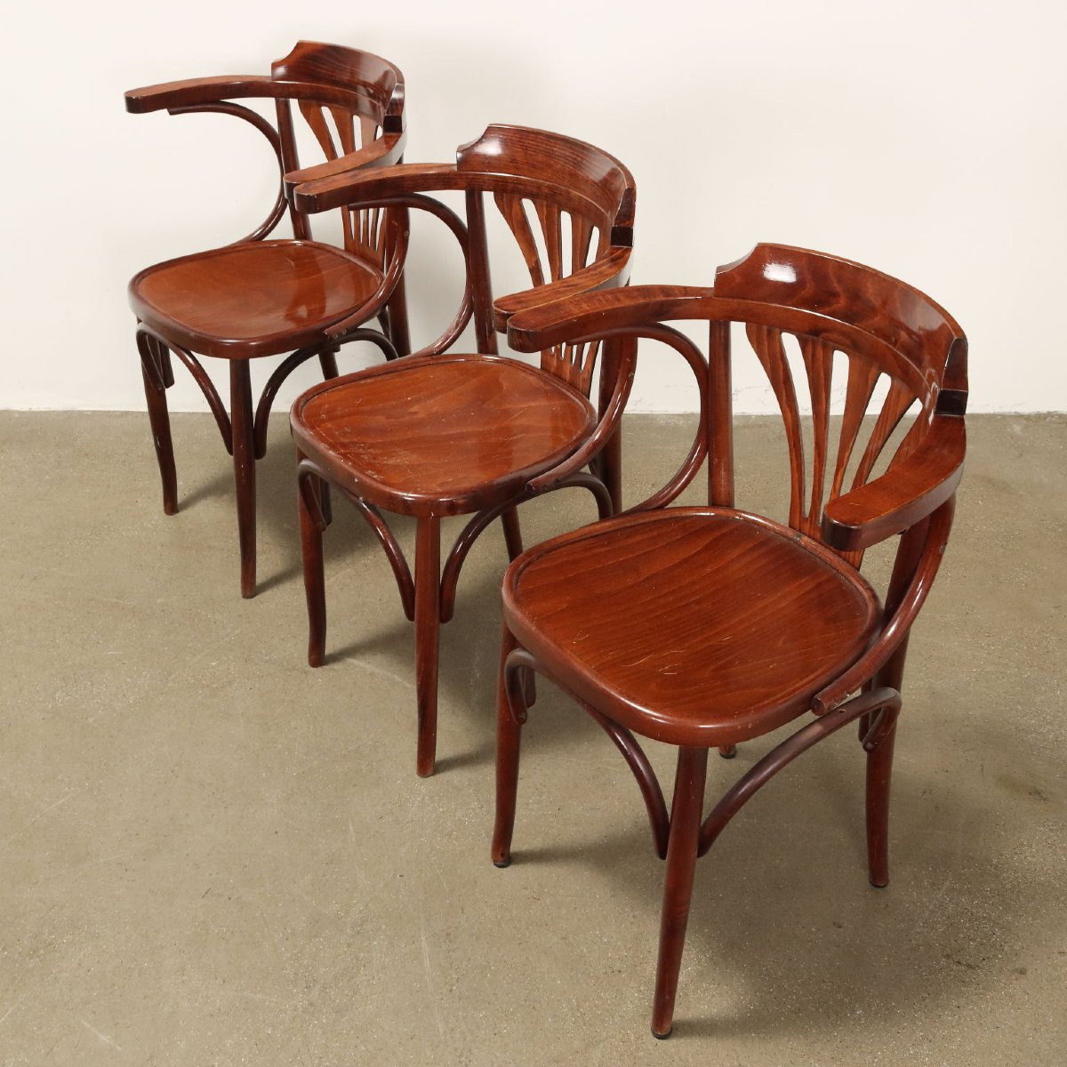 Gruppo di 6 Sedie in Stile Thonet Lombardia XX Secolo-photo-4