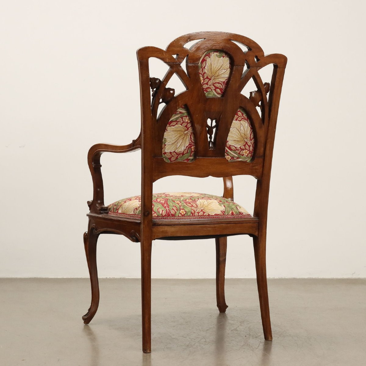 Coppia di Poltroncine Liberty Italia Fine XIX Inizio XX Secolo-photo-5