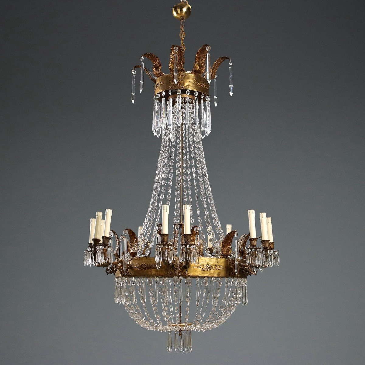 Lampadario a Mongolfiera Italia Ultimo Quarto XIX Secolo