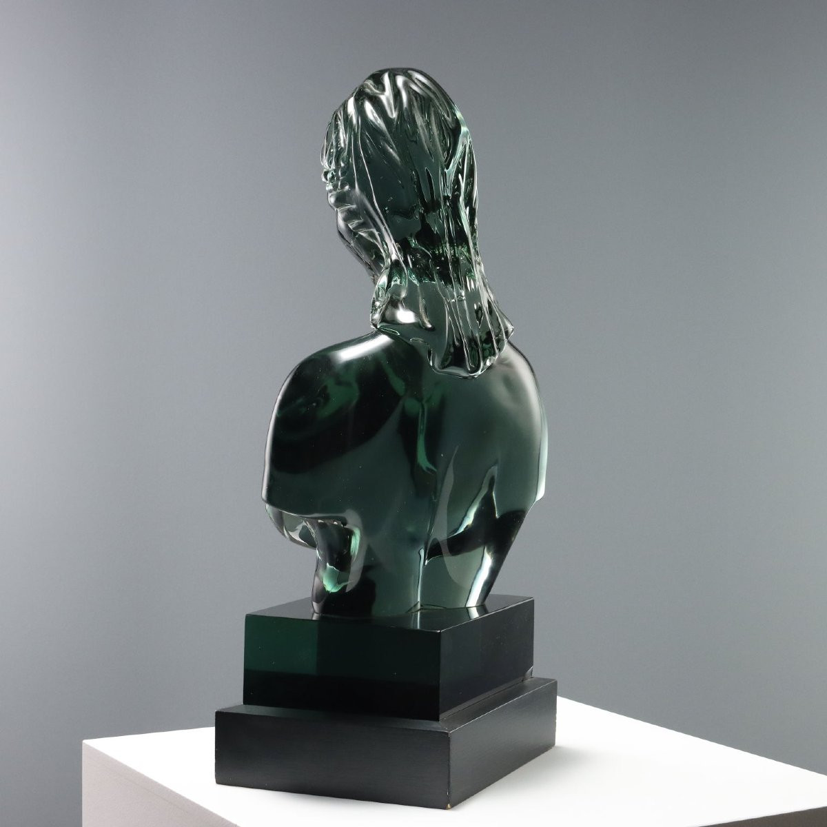 Busto di Giovane Donna in Vetro Loredano Rosin Italia 1975-photo-1