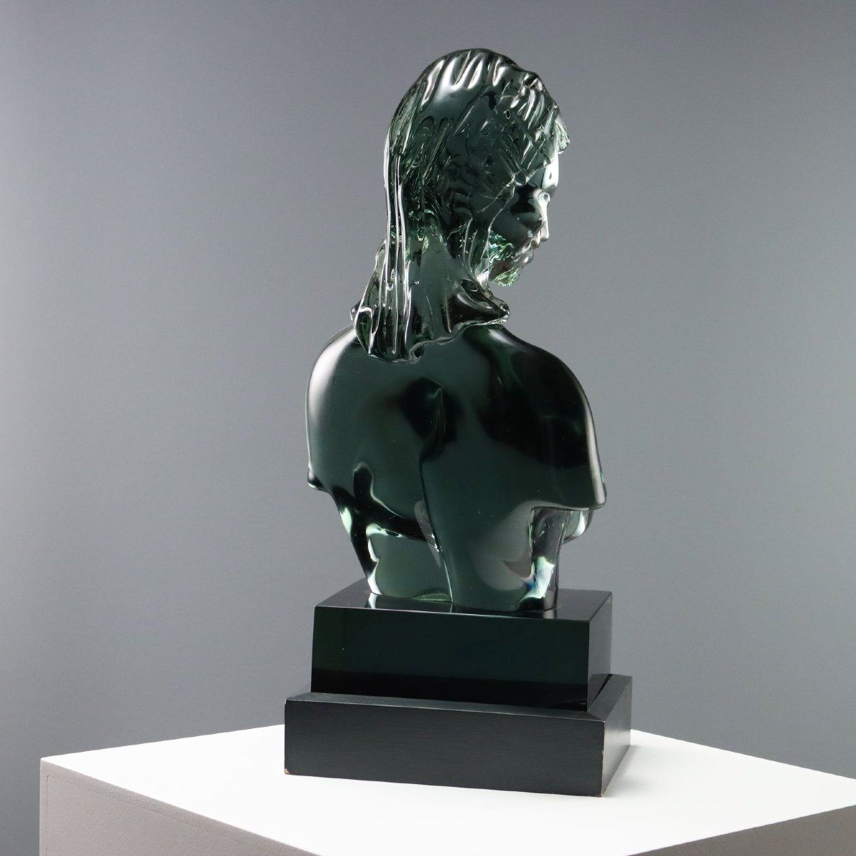 Busto di Giovane Donna in Vetro Loredano Rosin Italia 1975-photo-2