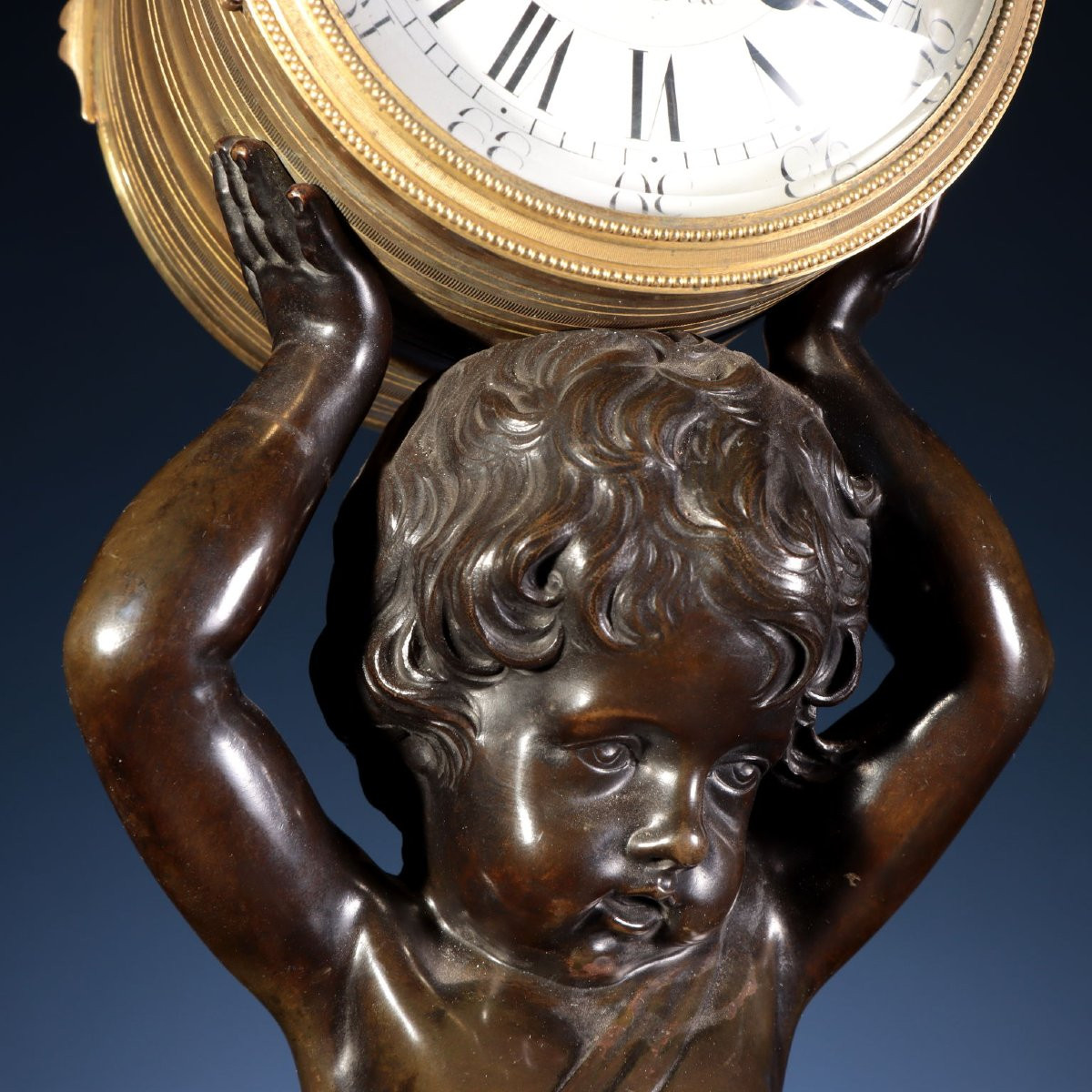 Trittico con Orologio e Coppia di Candelabri Etienne Lenoir Henry Dasson attribuibile a-photo-2