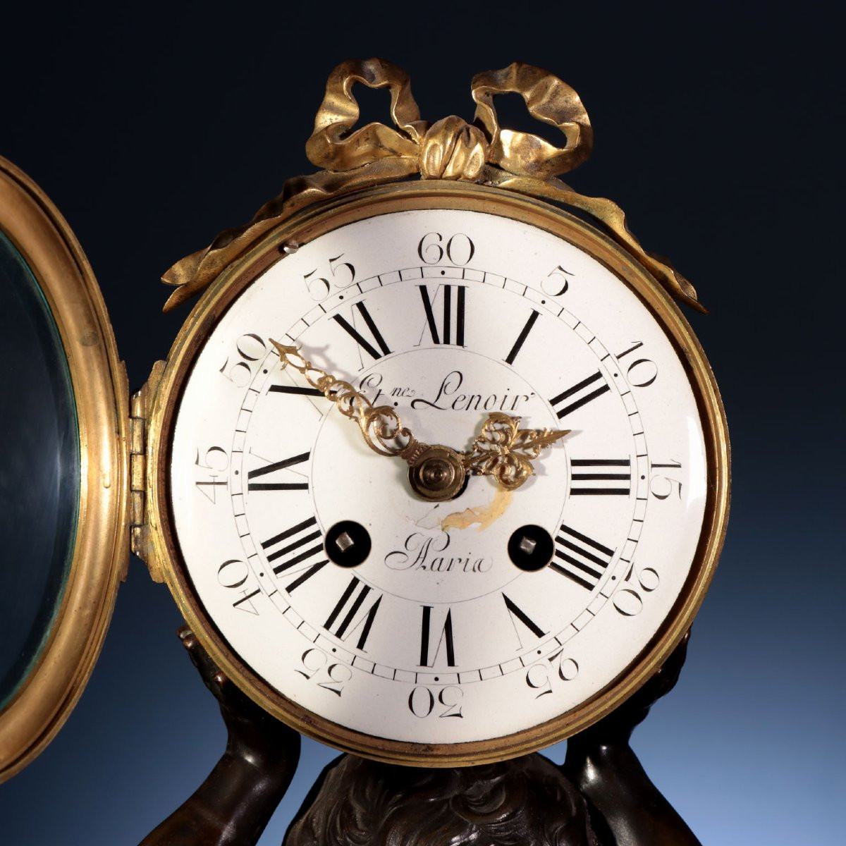 Trittico con Orologio e Coppia di Candelabri Etienne Lenoir Henry Dasson attribuibile a-photo-3