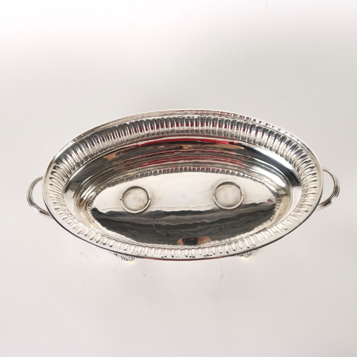 Scaldavivande in Argento Manifattura Messulam Milano Metà '900 ca-photo-4