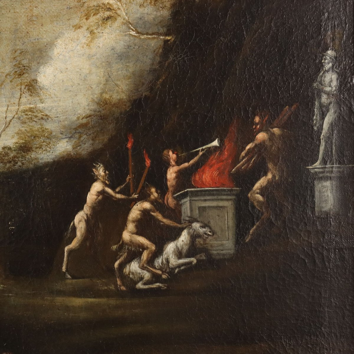 Dipinto con Scena Mitologica Amore e Psiche-photo-3