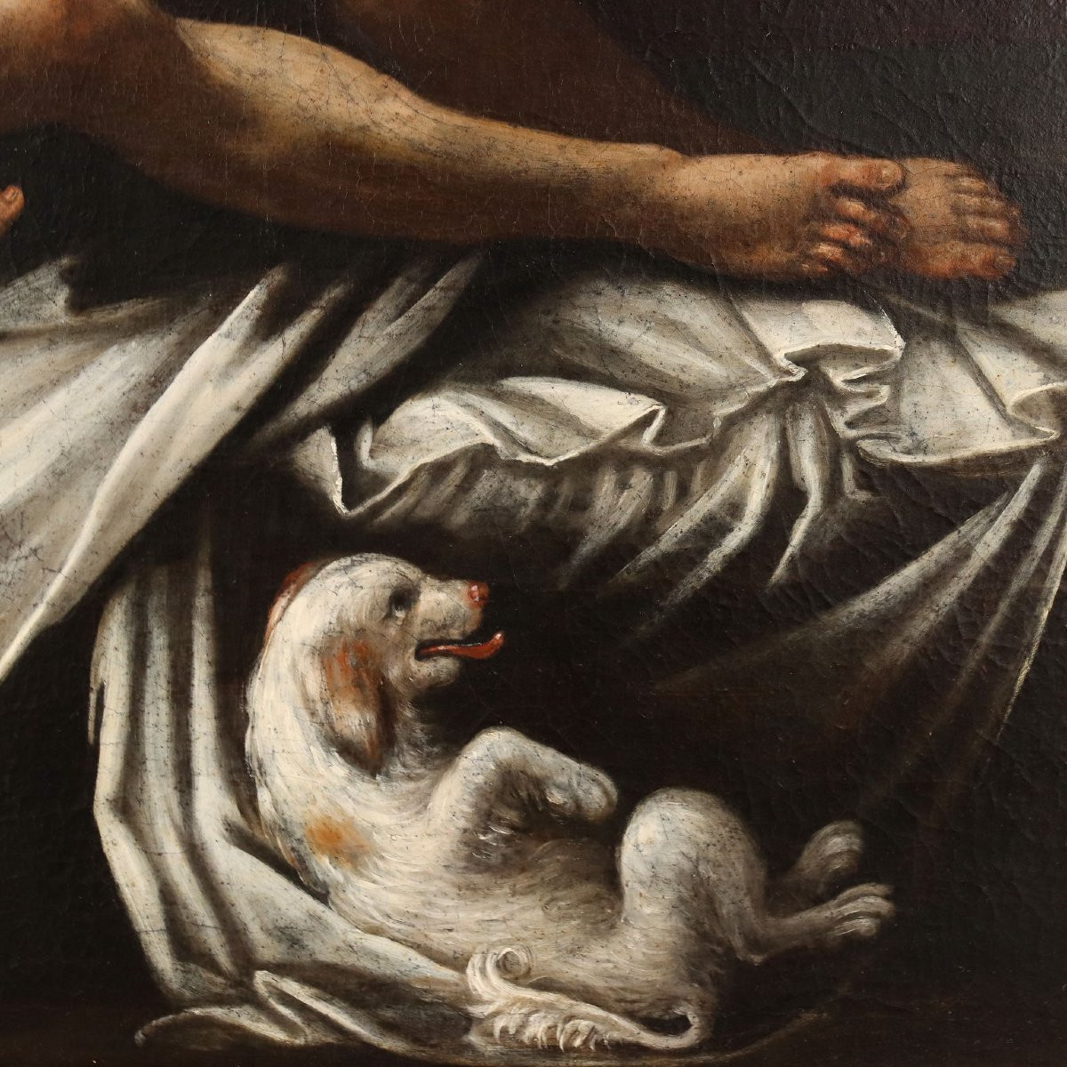 Dipinto con Scena Mitologica Amore e Psiche-photo-4