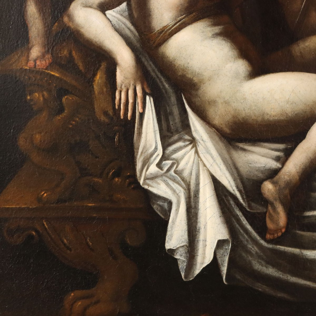 Dipinto con Scena Mitologica Amore e Psiche-photo-5