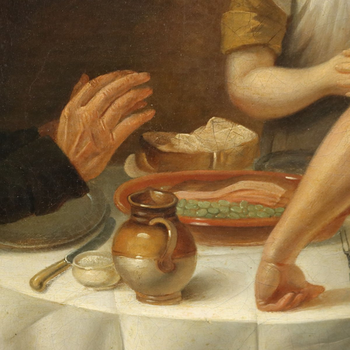 Dipinto di Charles Christophe Coventry Il Pranzo in Famiglia 1802-photo-2