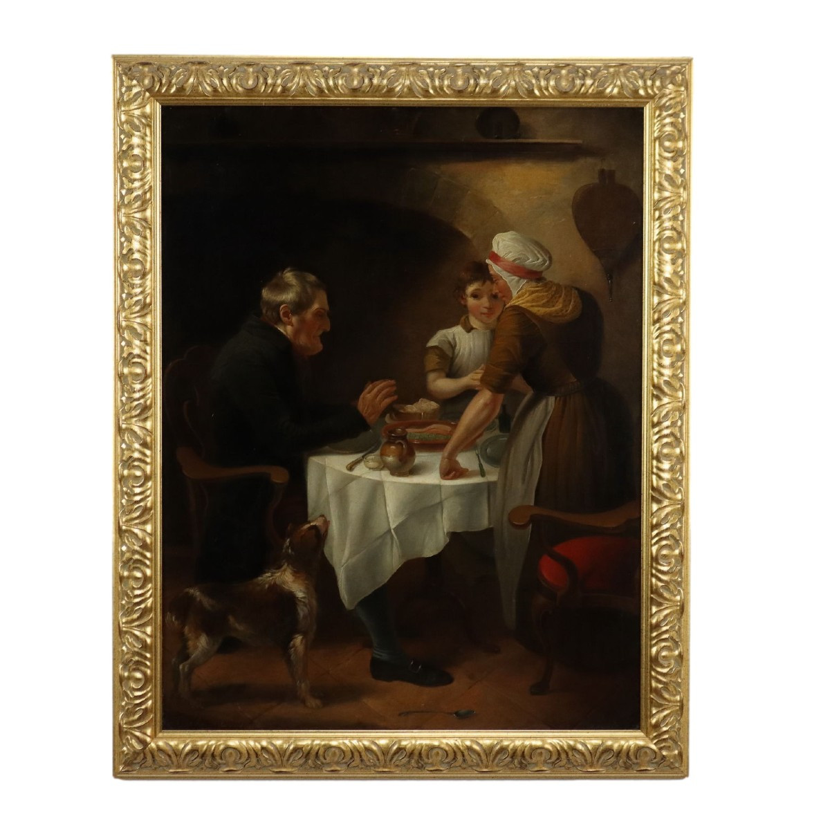 Dipinto di Charles Christophe Coventry Il Pranzo in Famiglia 1802