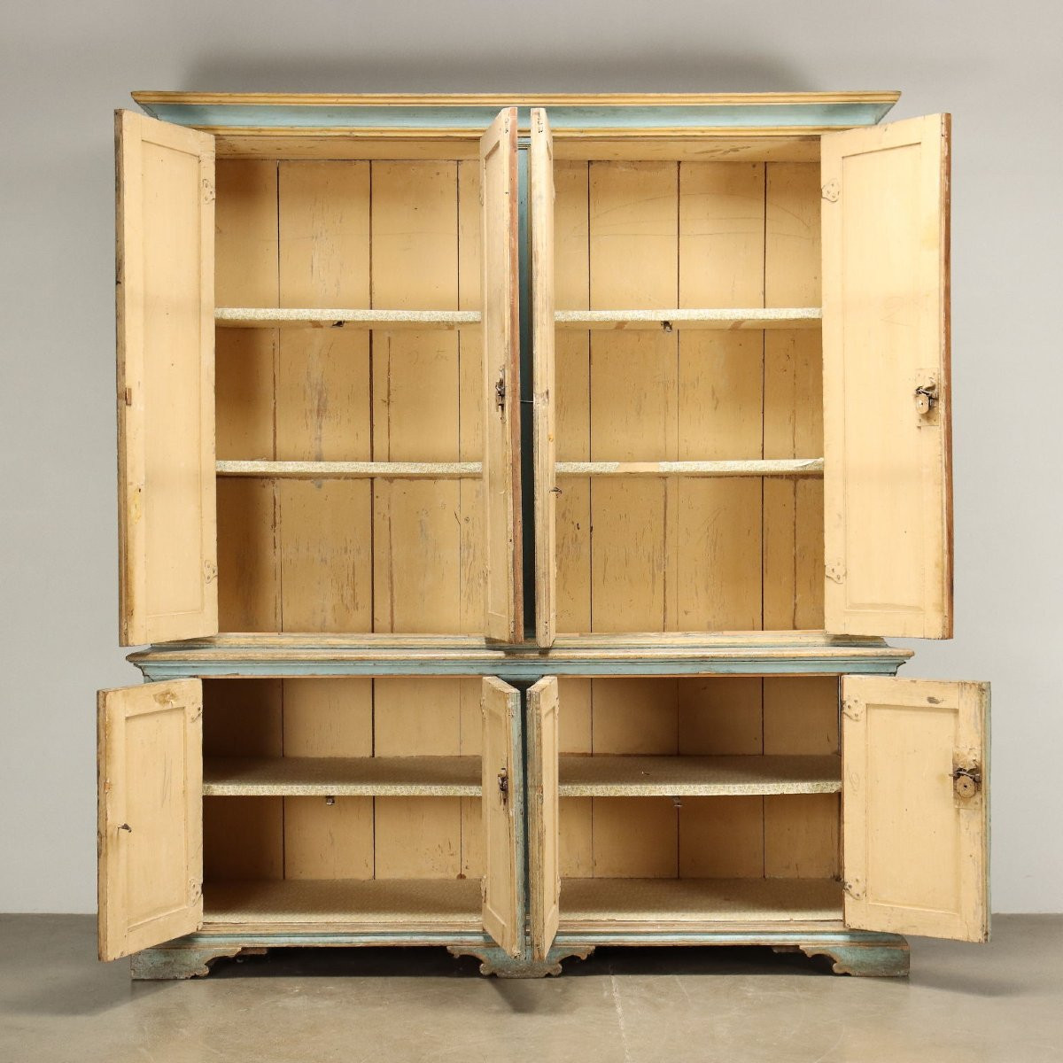 Credenza Doppio Corpo Barocchetto Parma Metà XVIII Secolo-photo-3