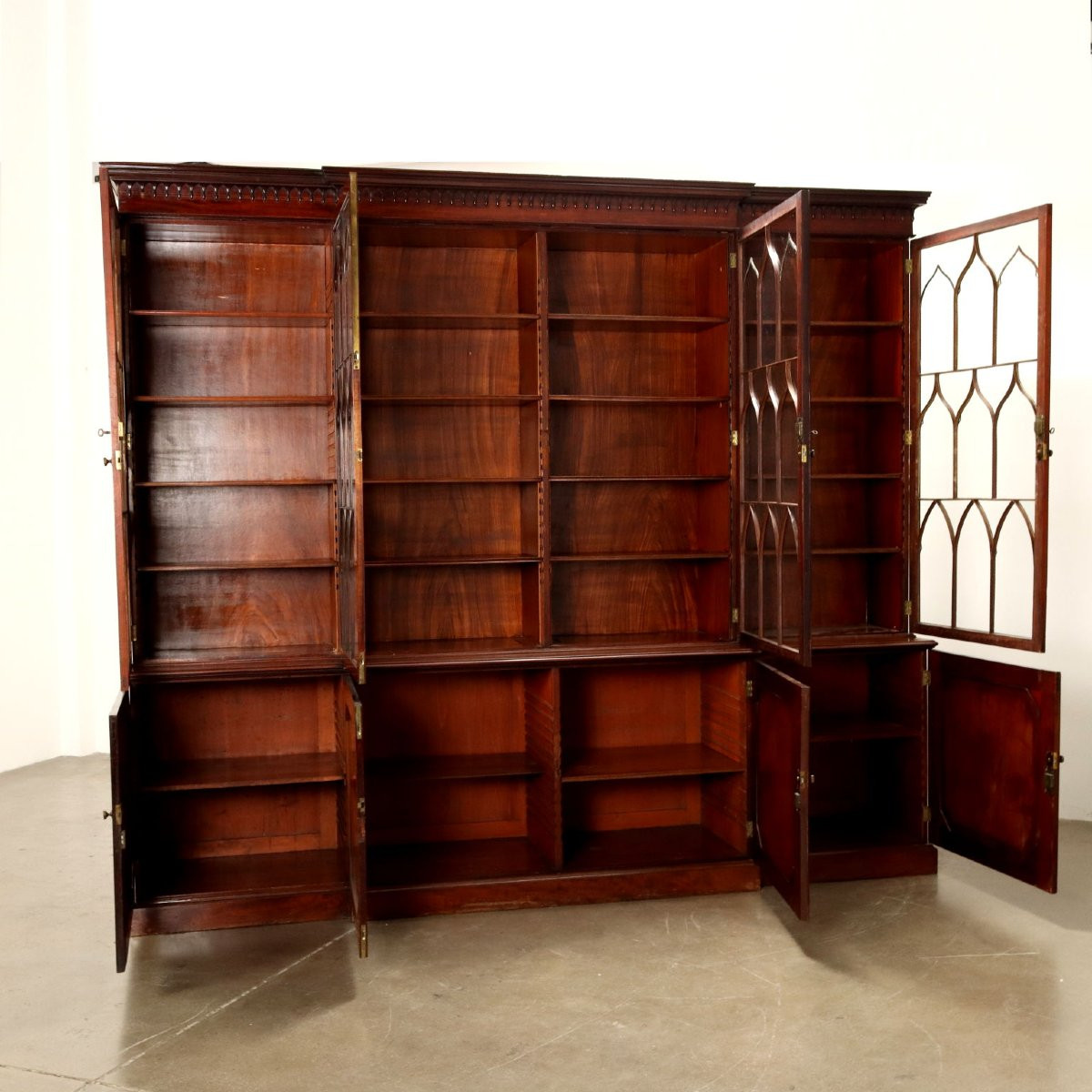 Grande Libreria Inglese in Mogano Inghilterra, primo quarto XIX Secolo-photo-3