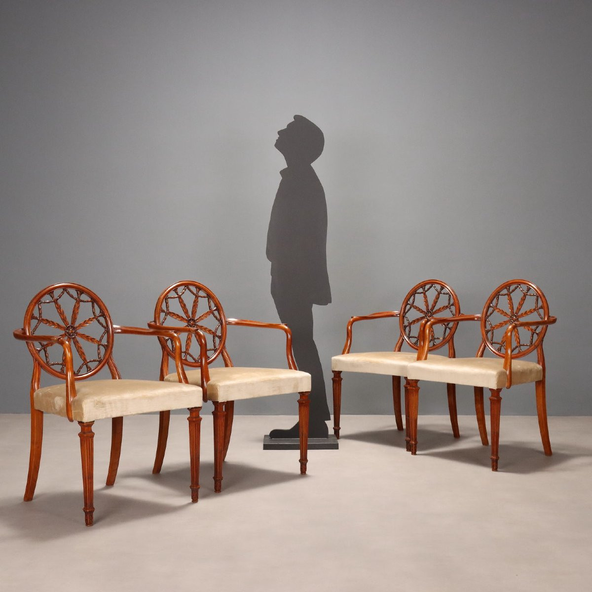 Quattro Poltroncine in stile Inghilterra XX Secolo-photo-2