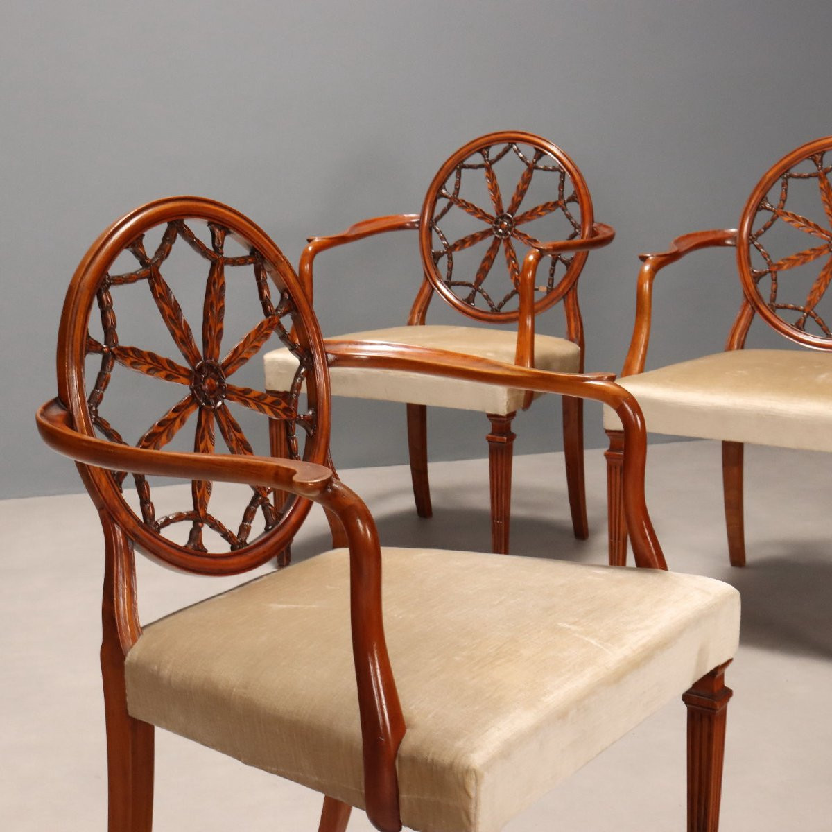 Quattro Poltroncine in stile Inghilterra XX Secolo-photo-3