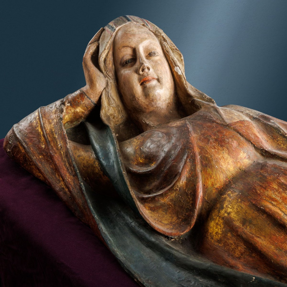 Vergine della Natività. Scultore attivo in area adriatica,inizio XV secolo-photo-4