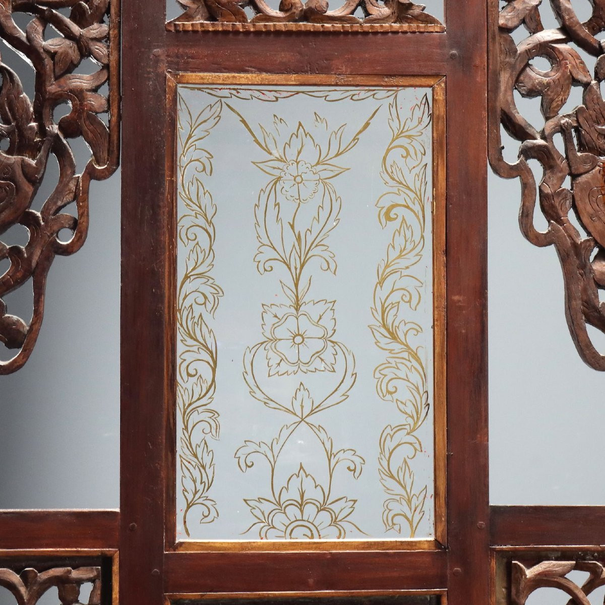 Letto a Baldacchino in Legno Esotico India Inizio XX Secolo-photo-3