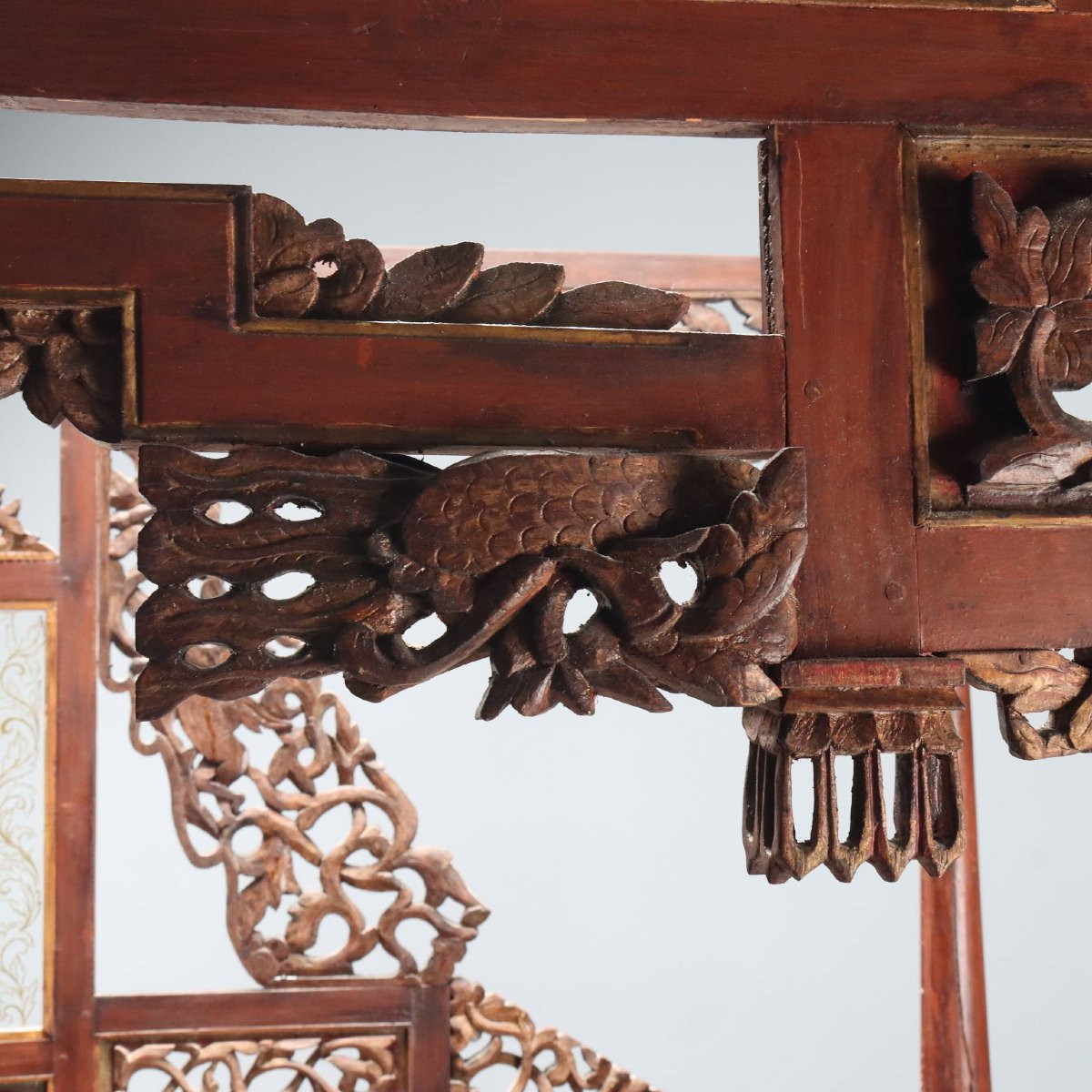 Letto a Baldacchino in Legno Esotico India Inizio XX Secolo-photo-7