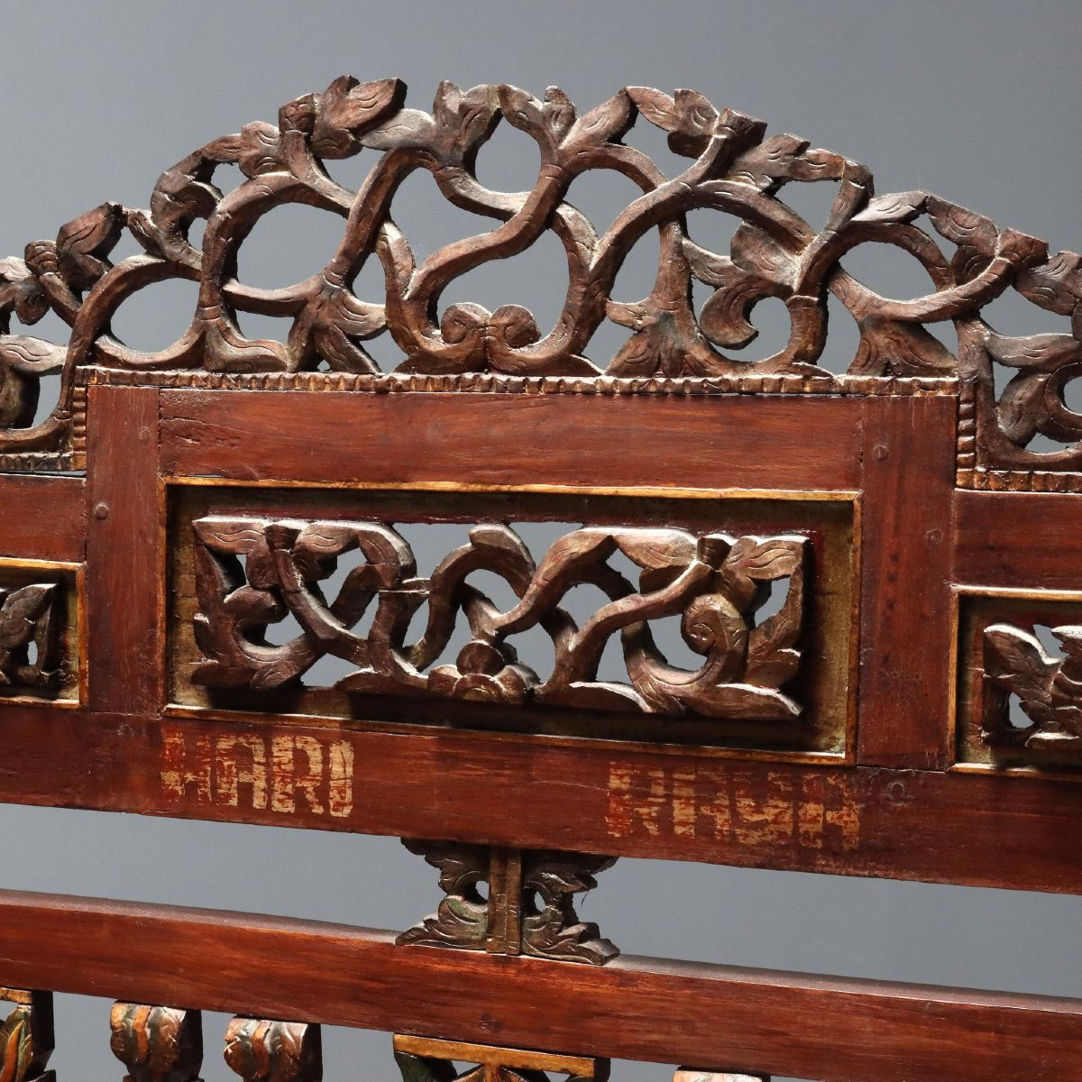 Letto a Baldacchino in Legno Esotico India Inizio XX Secolo-photo-8