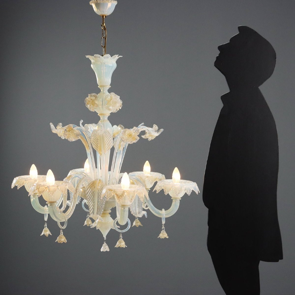 Lampadario Veneziano Murano Fine XIX Secolo-photo-2