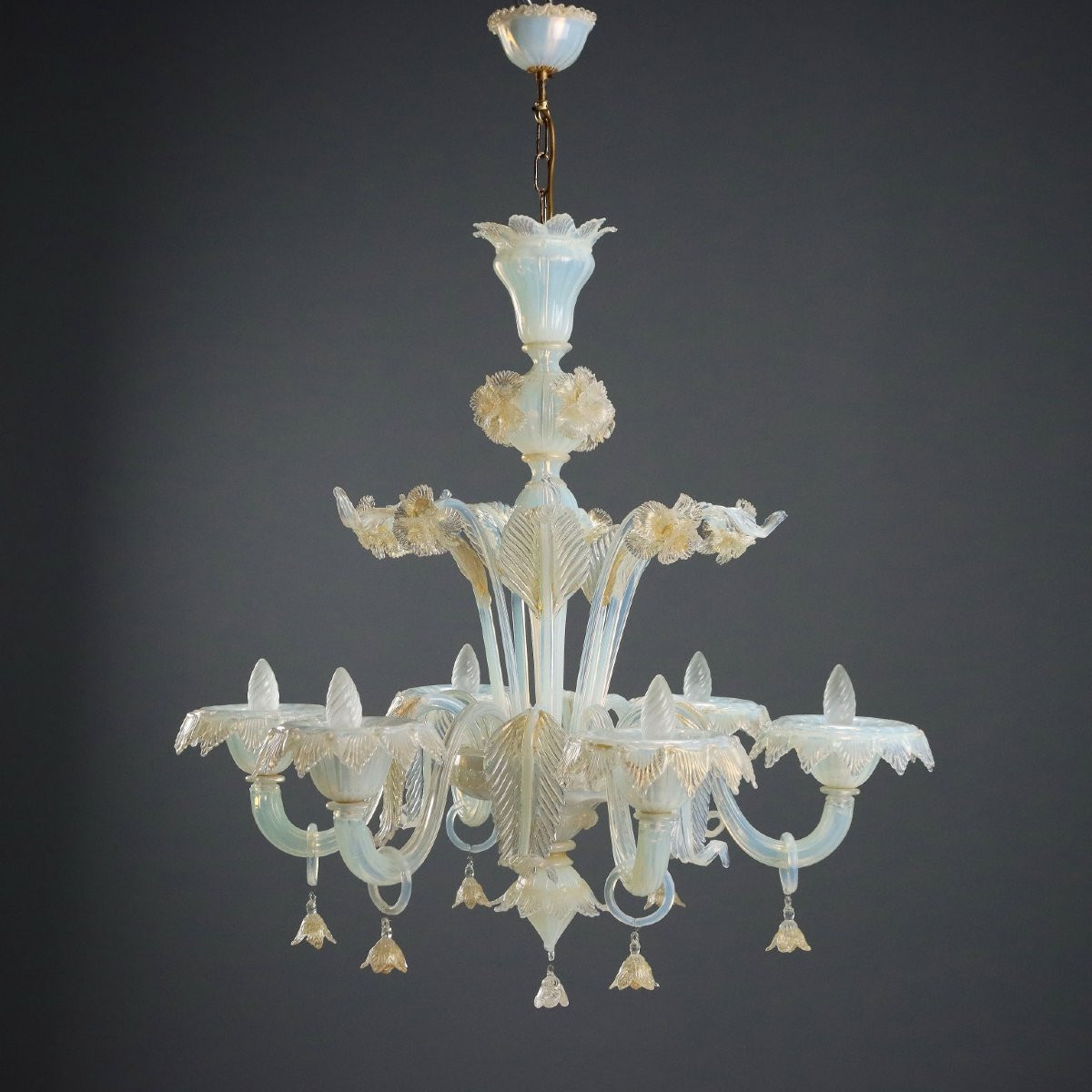 Lampadario Veneziano Murano Fine XIX Secolo-photo-5