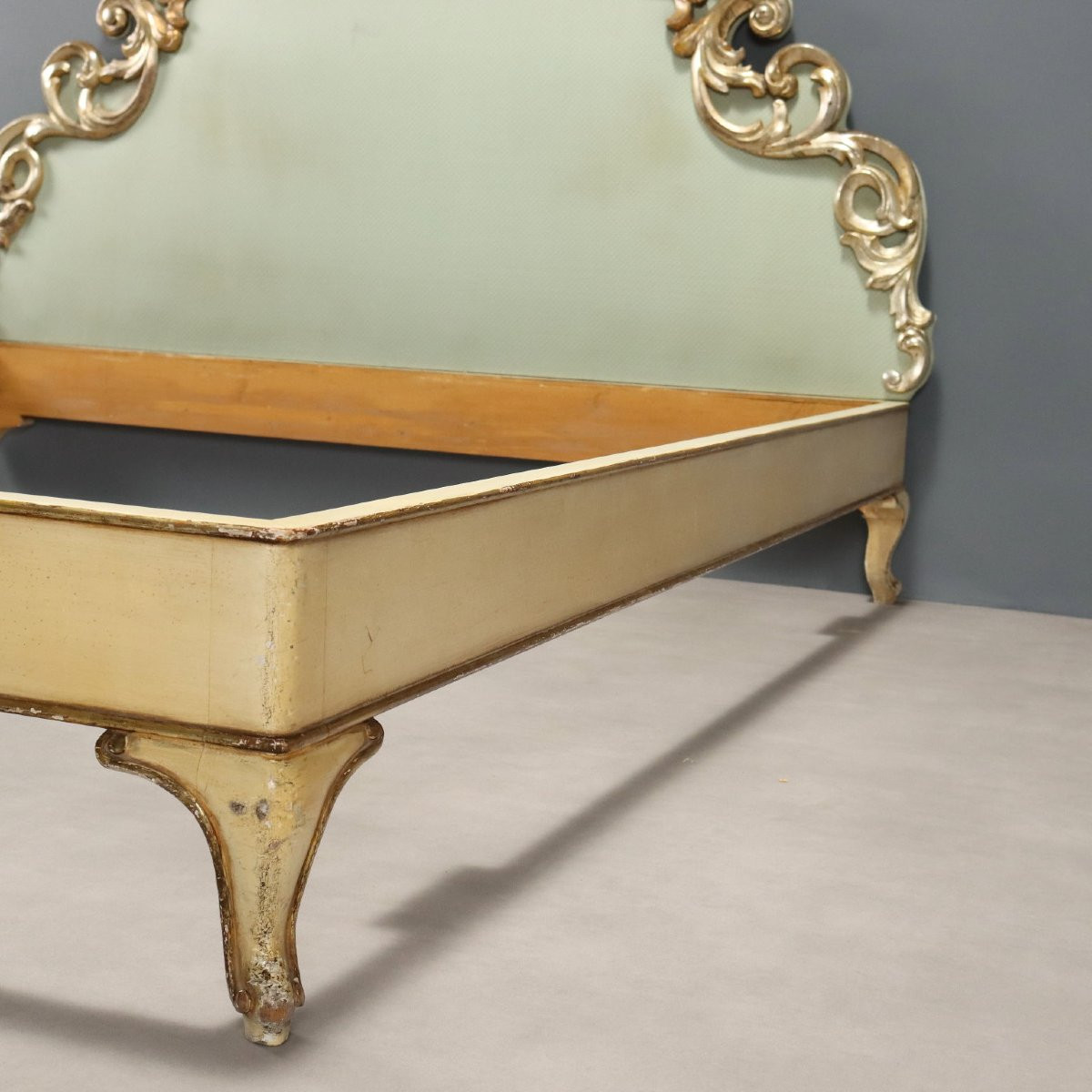 Letto Matrimoniale in Legno Laccato Italia XX Secolo-photo-6