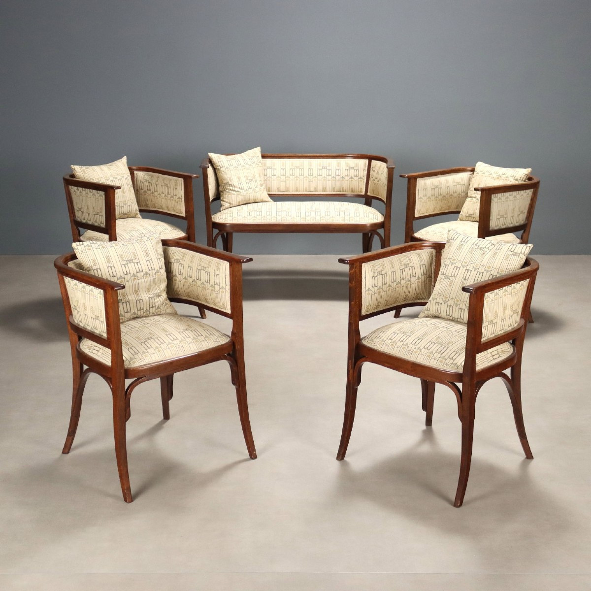 Salottino Thonet Mundus in Faggio Vienna Inizio XX Secolo