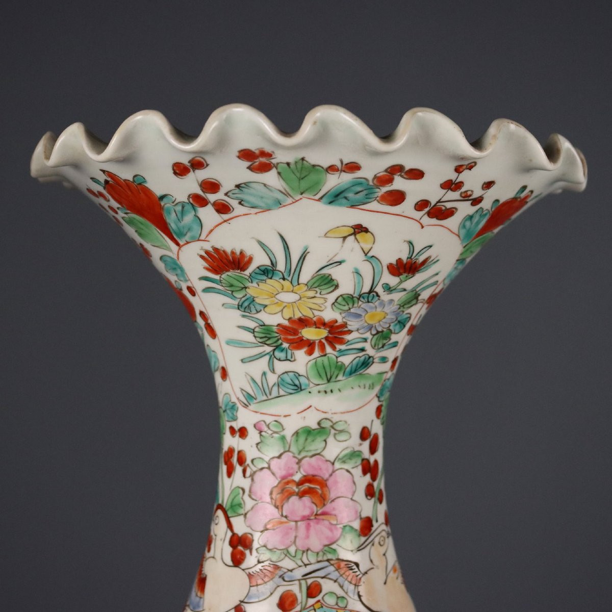 Coppia di Vasi a Tromba Giappone Epoca Taisho 1910-1920-photo-4