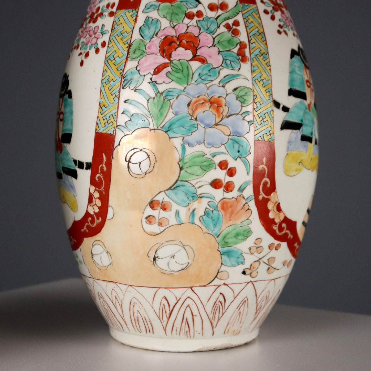 Coppia di Vasi a Tromba Giappone Epoca Taisho 1910-1920-photo-3