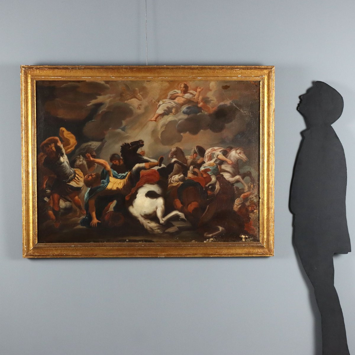 Dipinto La Conversione di San Paolo Scuola di Luca Giordano XVII Secolo-photo-2